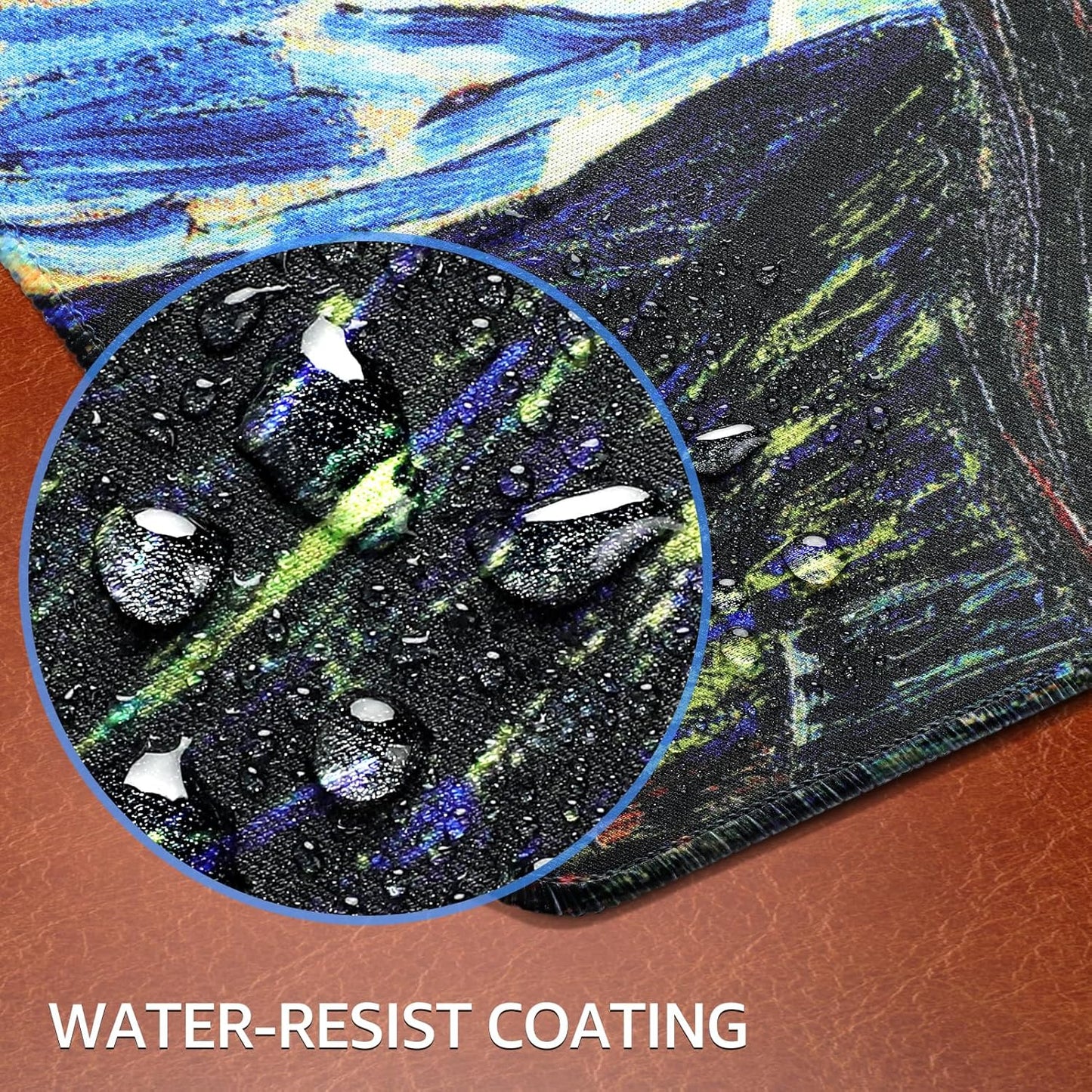 KTRIO Large Gaming Mouse Pad with Stitched Edges, Extended Mousepad with Superior Micro-Weave Cloth, Non-Slip Base, Water Resist Keyboard Pad for Gamer, Office & Home, 31.5x15.7in, Starry Night