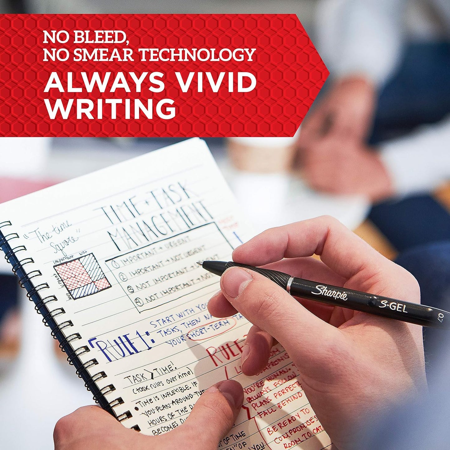 Sharpie S-Gel Gel Pens, Black Barrel, Medium Point (0.7mm), Black Gel Ink Pens, 12 Count - Home, Office, School, Journaling, Writing, Note-Taking, Teacher Supplies