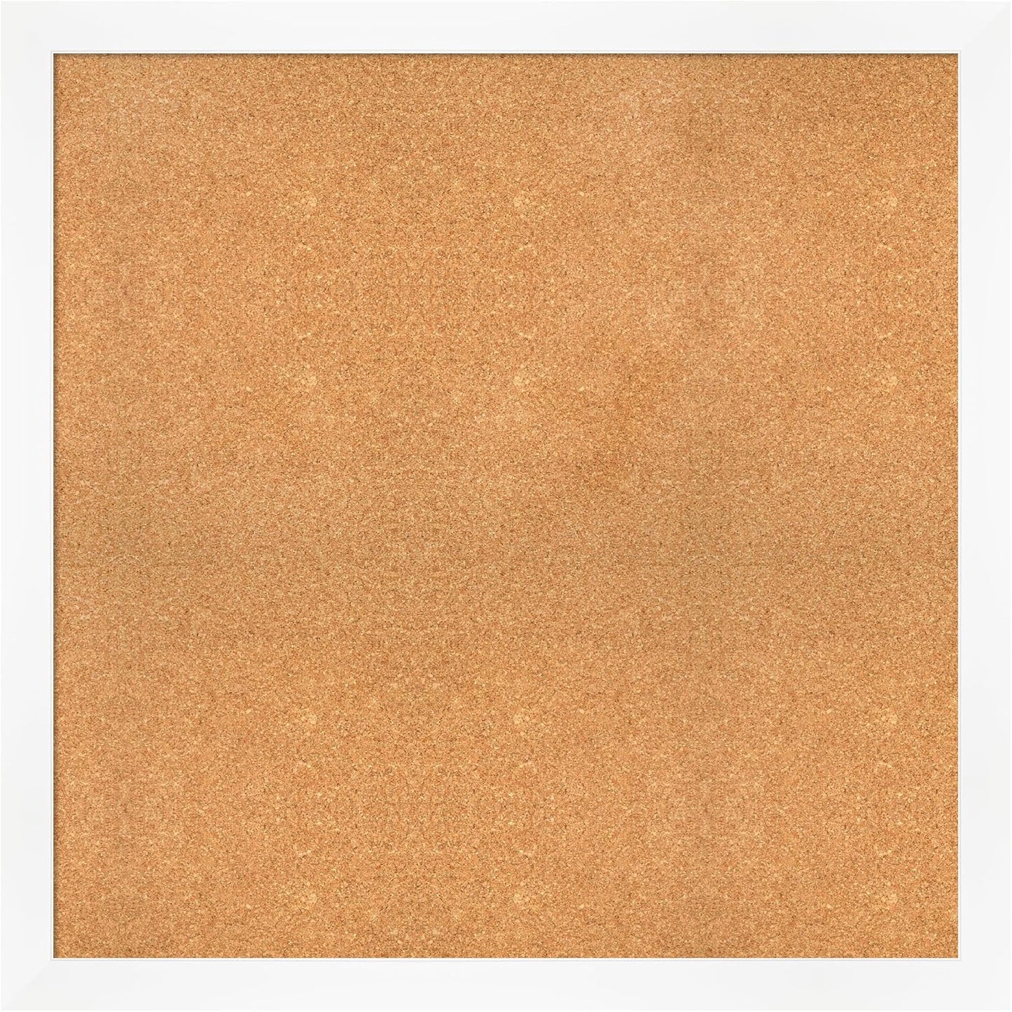 Amanti Art Natural Cork Board for Wall, 37x37 Vision Board with White Frame, Oversize Corkboard Office Decor for Home Organization, Modern Corkboard Pinboard to Display Items for Home Organization in