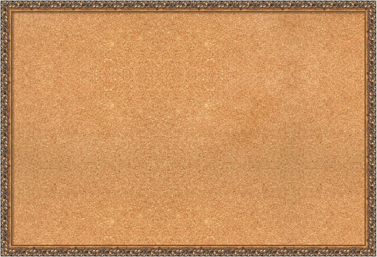 Amanti Art Natural Cork Board for Wall, 26x38 Vision Board with Bronze Frame, Large Corkboard Office Decor for Home Organization, Traditional Corkboard Pinboard to Display Items for Home Organization