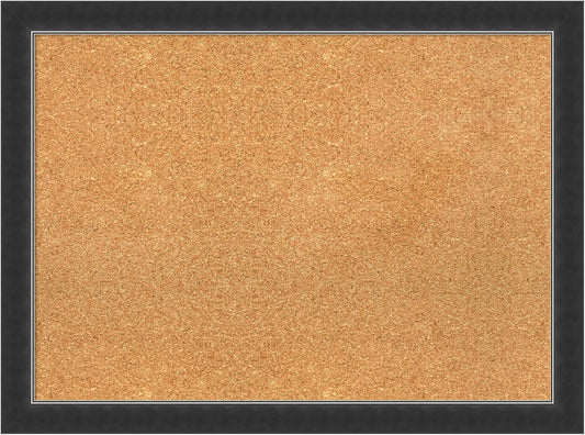 Amanti Art Natural Cork Board for Wall, 23x31 Vision Board with Black Wood Frame, Medium Corkboard Office Decor for Home Organization, Modern Contemporary Corkboard Pinboard to display items for home