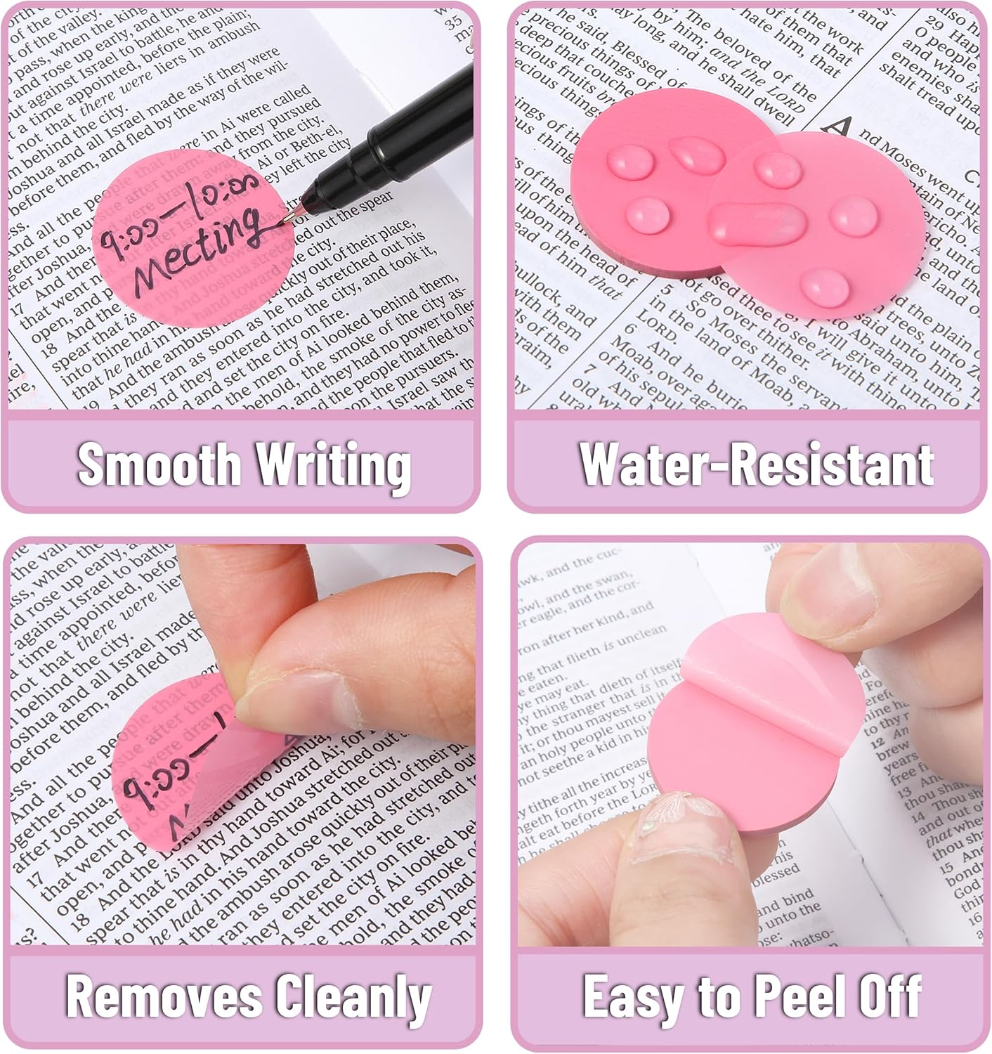 Mr. Pen- Transparent Sticky Note Set, 560Sheets, Colorful, Round Transparent Sticky Notes Set