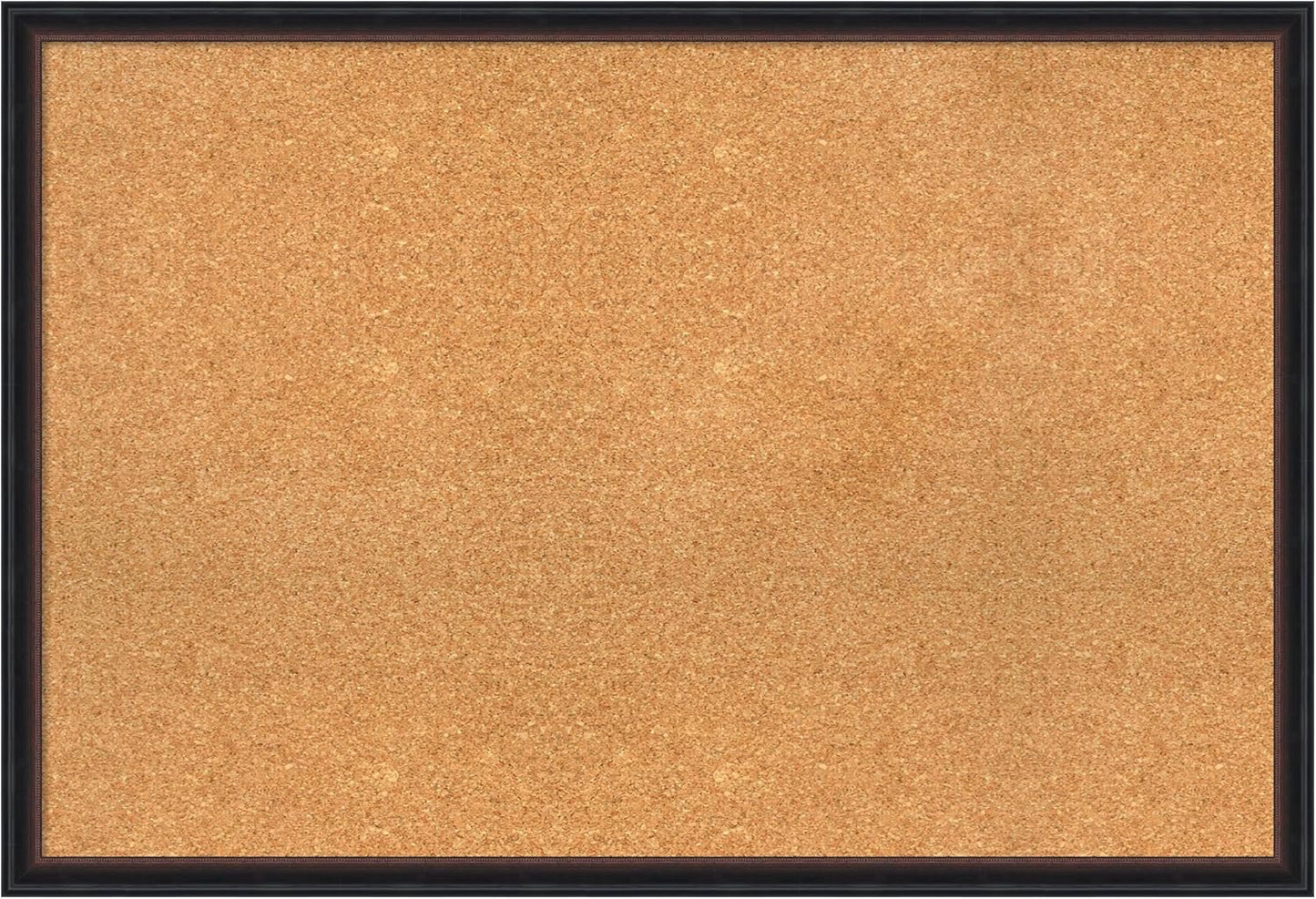 Amanti Art Natural Cork Board for Wall, 26x38 Vision Board with Black Wood Frame, Large Corkboard Office Decor for Home Organization, Casual Corkboard Pinboard to display items for home organization