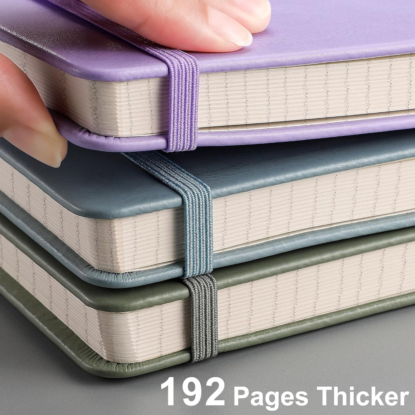 EMSHOI Graph Paper Notebook, 8.5" x 11" Hardcover Leather Journal for Women Men, 192 Pages 100 GSM Grid Paper A4 Large Journals for Writing, Graph Notebook for Work, Graphing, Engineering, Purple