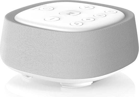 Rechargeable White Noise Machine with 28 Smoothing Sounds, Portable Sound Machine for Baby Kids Adult Sleeping, Auto-Off Timer, 32 levles of Volume Noise Machine Therapy for Home, Office, Travel