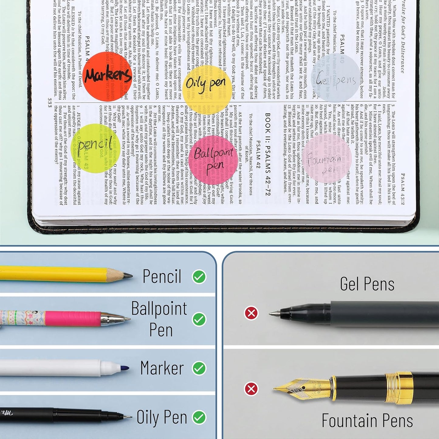 Mr. Pen- Transparent Sticky Notes, 560 Pcs, Assorted Colors, Round Translucent Sticky Notes