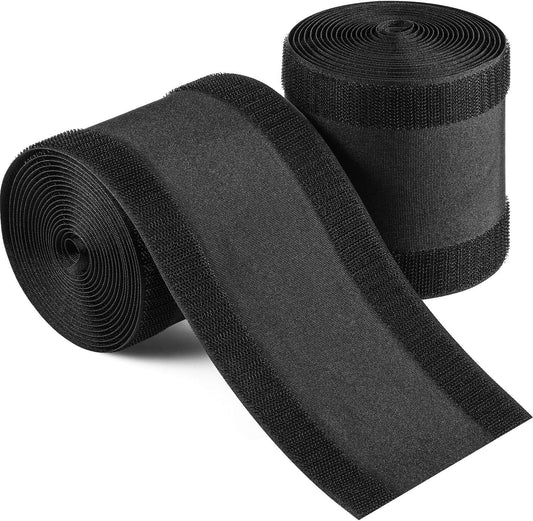 WILLBOND Carpet Cord Cover Cable Grip Floor Cover Cable Protector Management Only for Commercial Office Carpet(Black,19.69 ft)