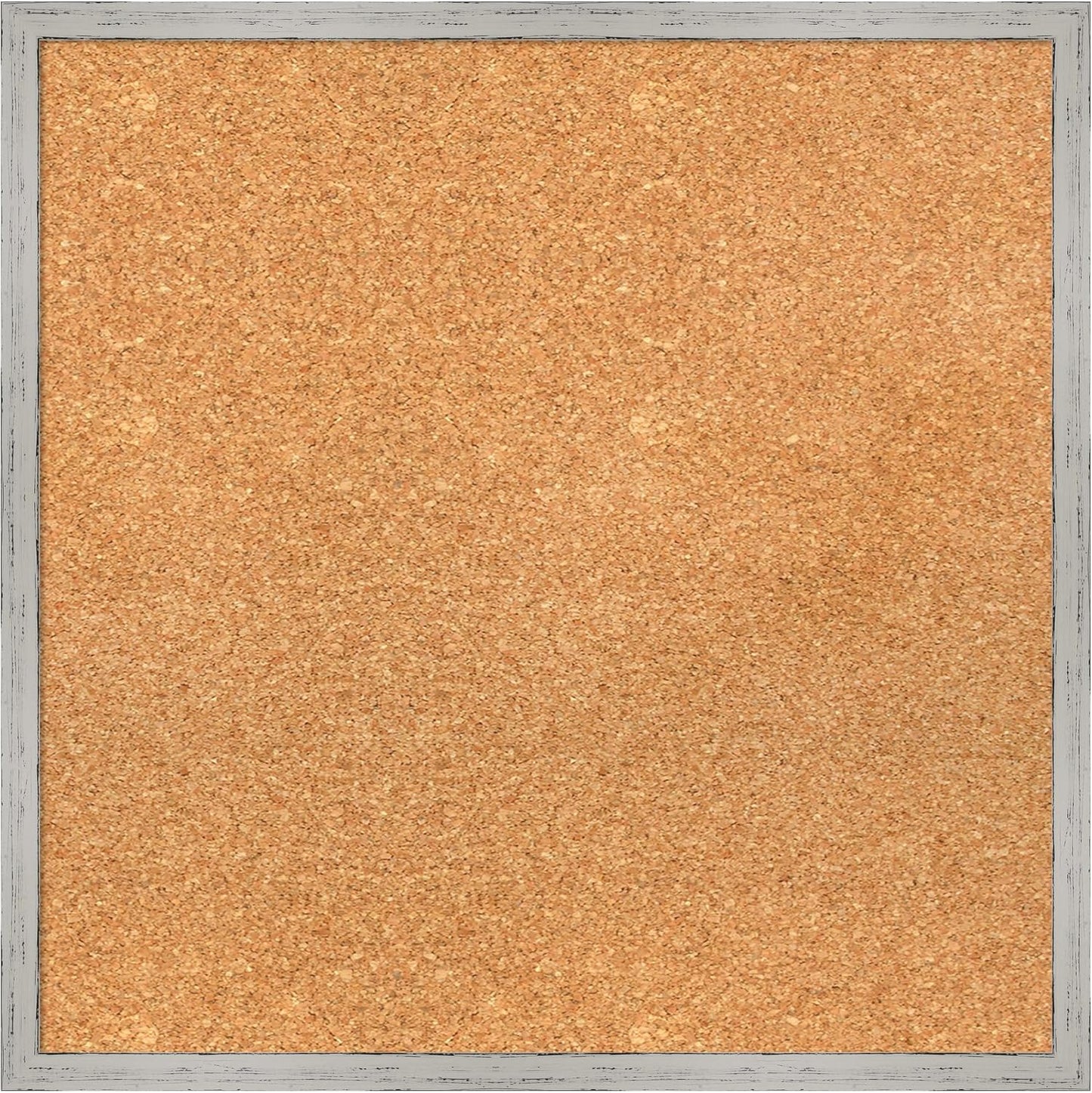 Amanti Art Natural Cork Board for Wall, 21x21 Vision Board with White Frame, Medium Corkboard Office Decor for Home Organization, Cottage Corkboard Pinboard to Display Items for Home Organization in