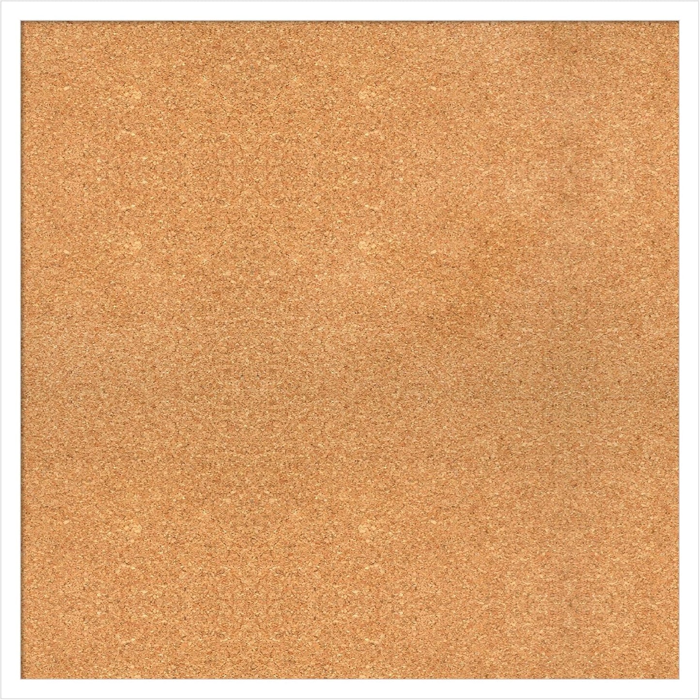 Amanti Art Natural Cork Board for Wall, 27x27 Vision Board with White Frame, Large Corkboard Office Decor for Home Organization, Modern Corkboard Pinboard to Display Items for Home Organization in