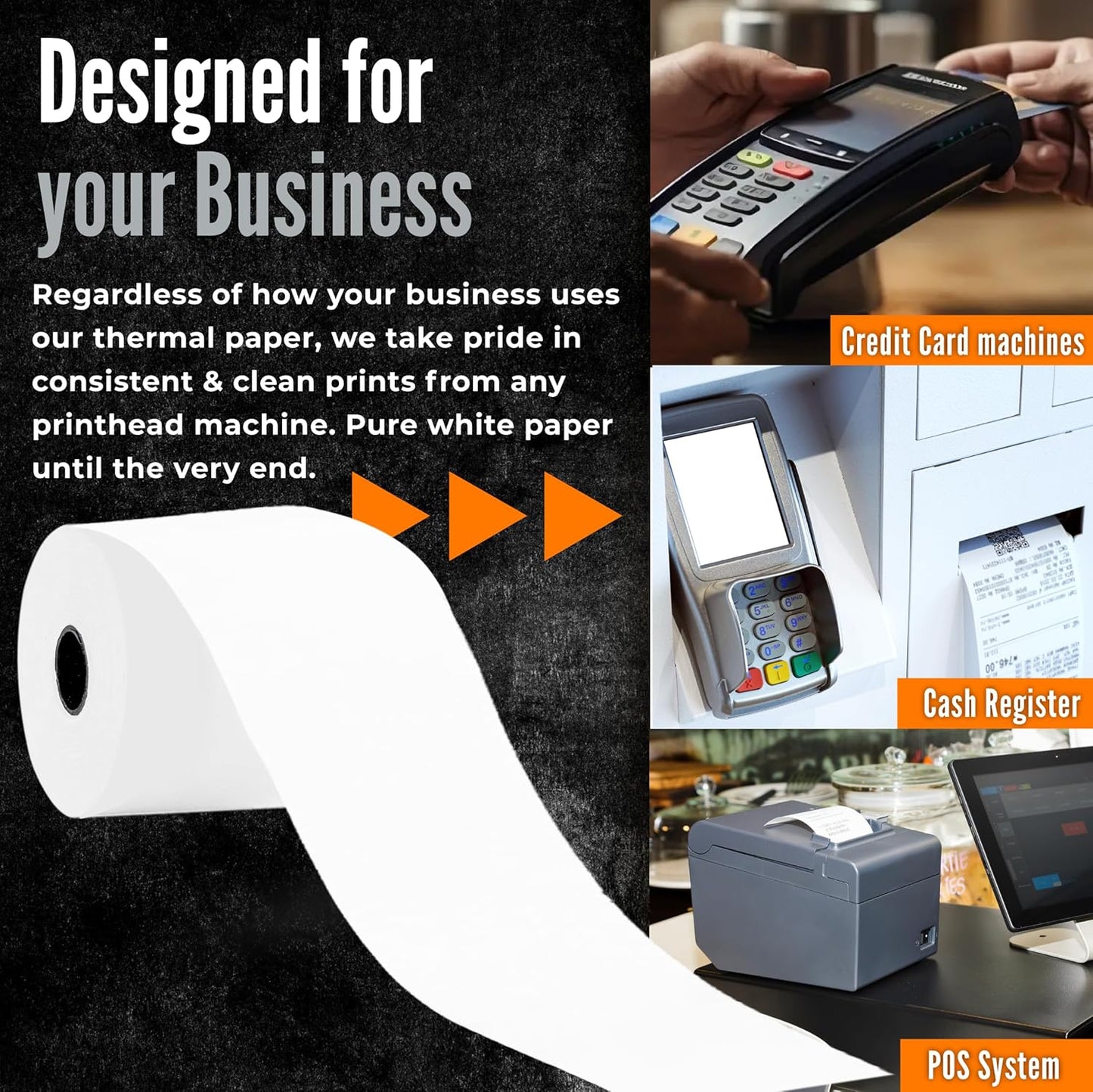 2 5/16 X 400 Thermal Paper Rolls (12 Rolls/Box) – BPA-Free Rolls for POS Systems, Cash Registers & Credit Card Machines