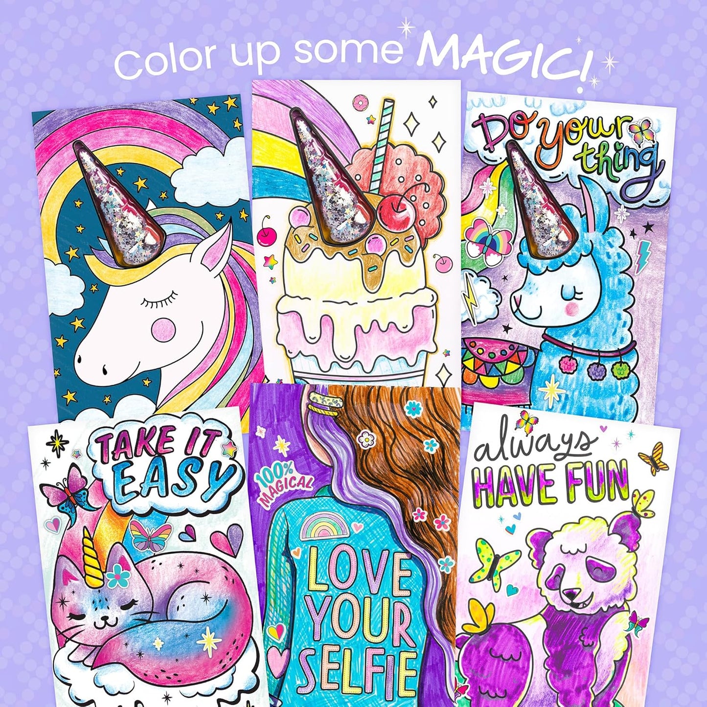 Fashion Angels Unicorn Sketch Portfolio Set Bundle, Bulk Pack of 4 Unicorn Design Sketch Books, Ideal Gift & Party Favor for Girls, Kids, Tweens