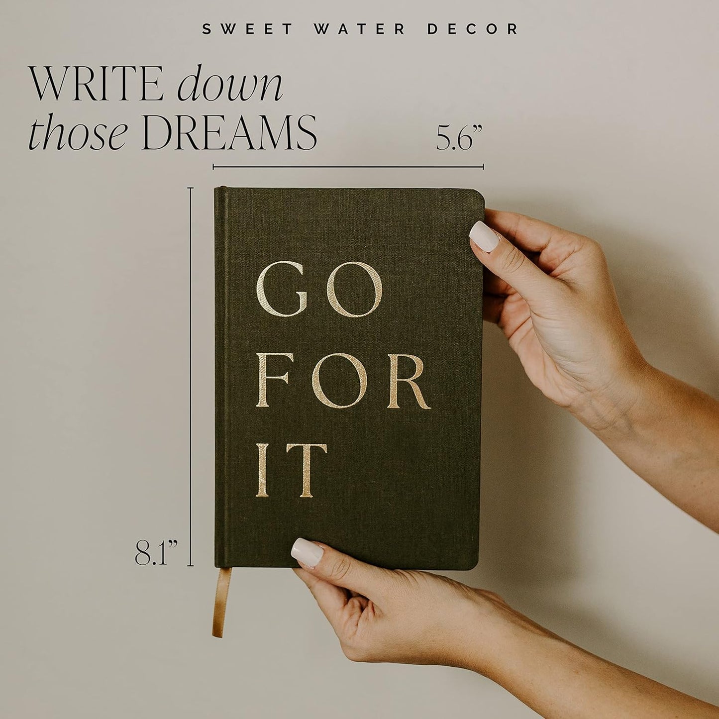 Sweet Water Decor Cute Motivational Lined Composition Notebook for Women, 100 Ruled Pages for Writing, Diary with Fabric Inspirational Cover (For I Know The Plans I Have For You)